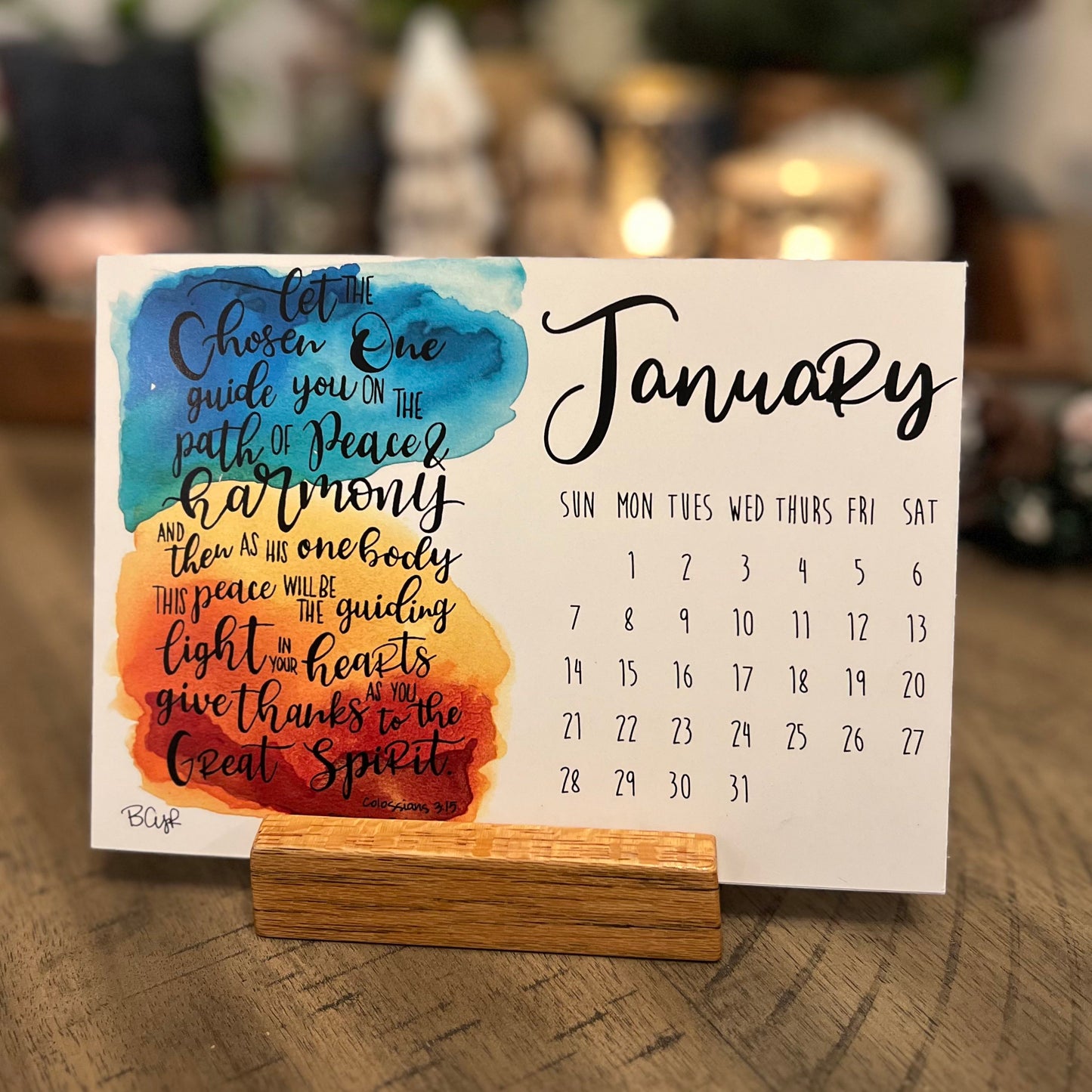 2026 Desktop Calendar