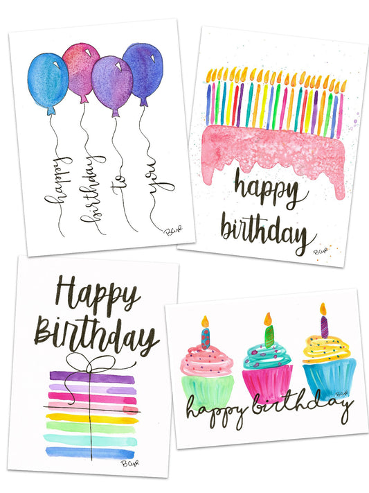 Note Cards - Birthday Variety Pack