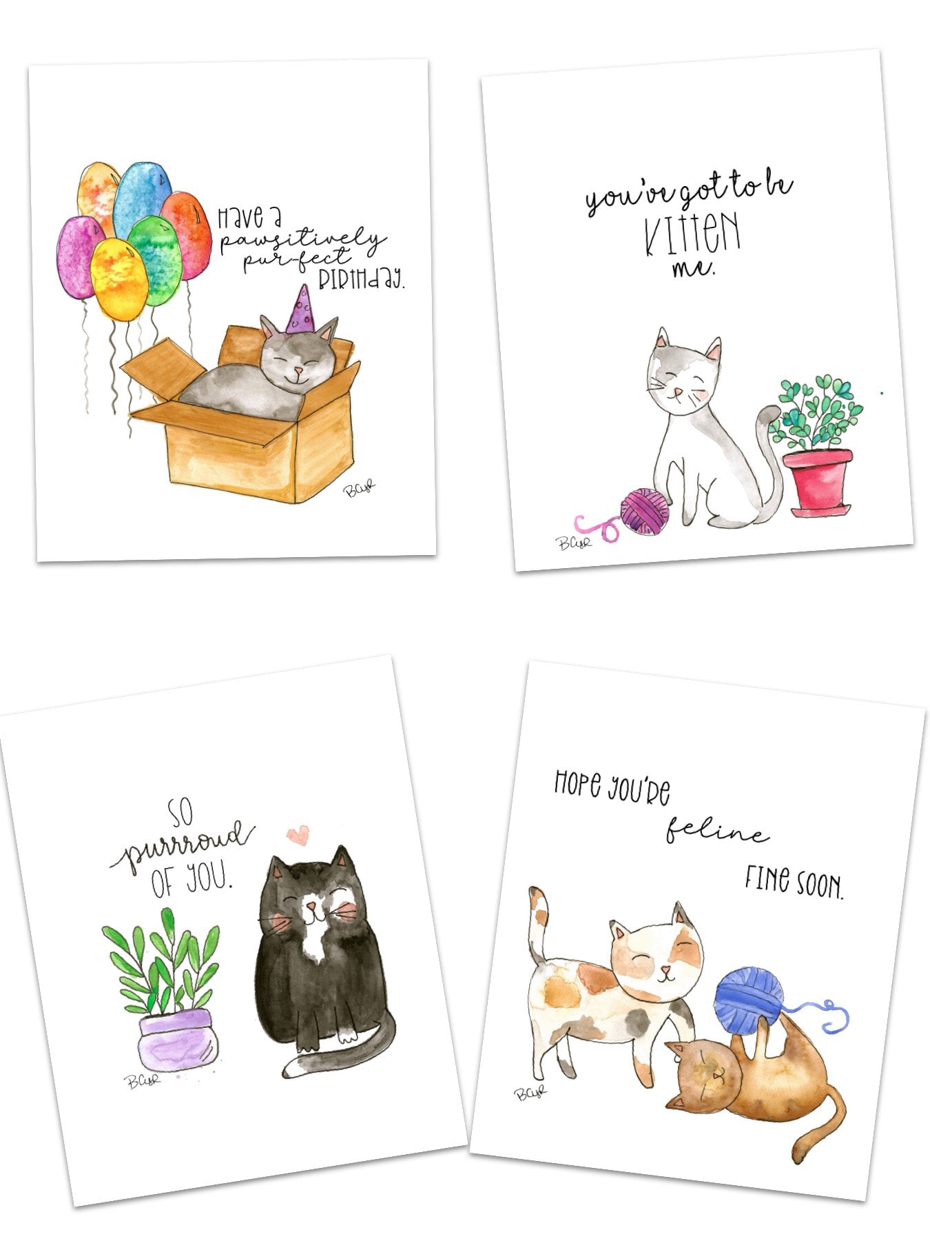 Note Cards - Cozy Cat Variety Pack